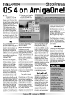 AmigaOS 4 on AmigaOne Stop Press sheet.